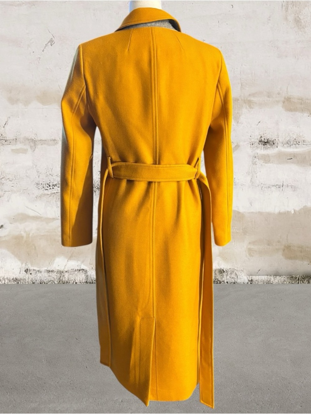 J. Crew Ochre Wool Coat Size 2 - Picture 4 of 6